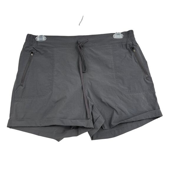 Eddie Bauer Shorts Size XL Gray Pull On Pockets Stretch Nylon Drawstring Waist - Picture 1 of 9